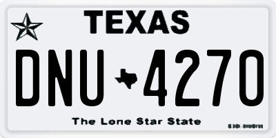 TX license plate DNU4270