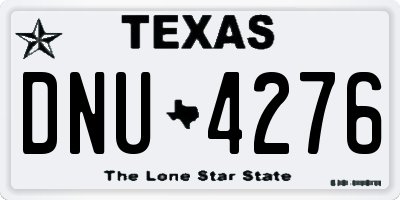TX license plate DNU4276