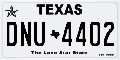 TX license plate DNU4402