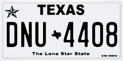 TX license plate DNU4408