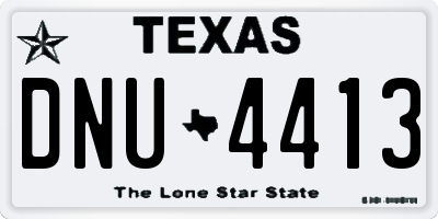 TX license plate DNU4413