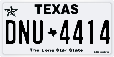 TX license plate DNU4414
