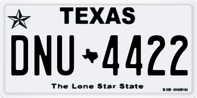 TX license plate DNU4422