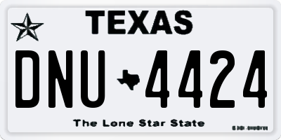 TX license plate DNU4424