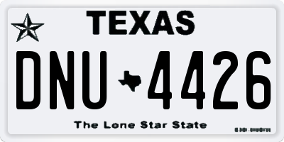 TX license plate DNU4426