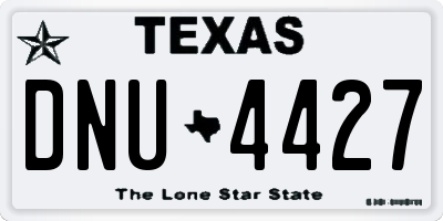 TX license plate DNU4427