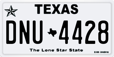 TX license plate DNU4428