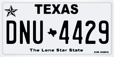 TX license plate DNU4429