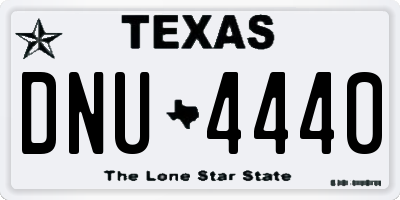 TX license plate DNU4440