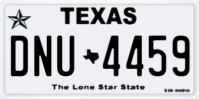 TX license plate DNU4459