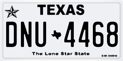 TX license plate DNU4468