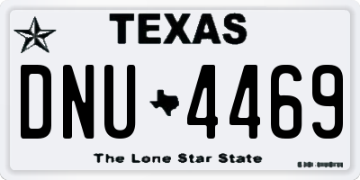 TX license plate DNU4469