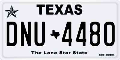 TX license plate DNU4480