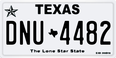 TX license plate DNU4482