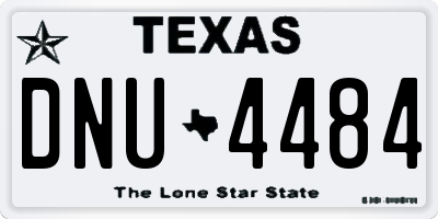 TX license plate DNU4484