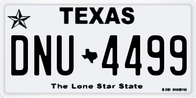 TX license plate DNU4499