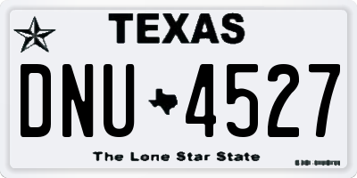 TX license plate DNU4527