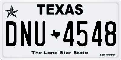 TX license plate DNU4548