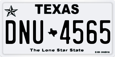 TX license plate DNU4565