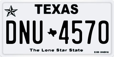 TX license plate DNU4570