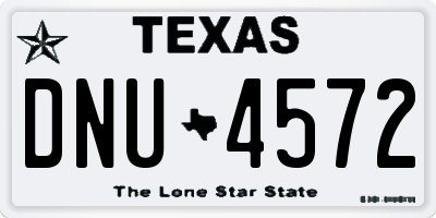 TX license plate DNU4572