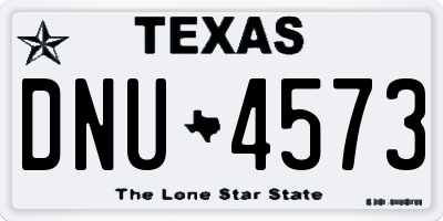 TX license plate DNU4573