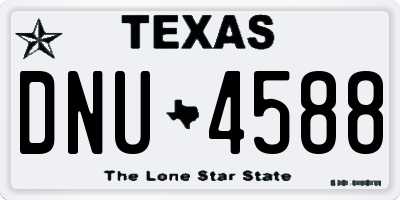 TX license plate DNU4588