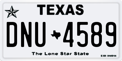 TX license plate DNU4589