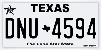 TX license plate DNU4594