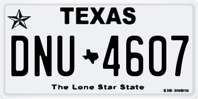 TX license plate DNU4607