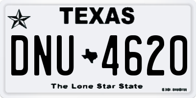 TX license plate DNU4620