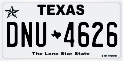 TX license plate DNU4626