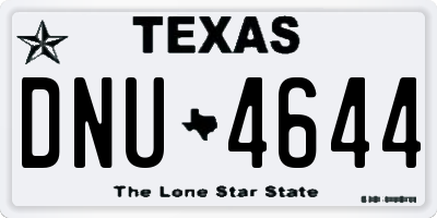 TX license plate DNU4644