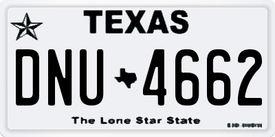 TX license plate DNU4662