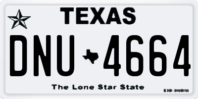 TX license plate DNU4664