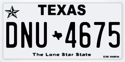 TX license plate DNU4675