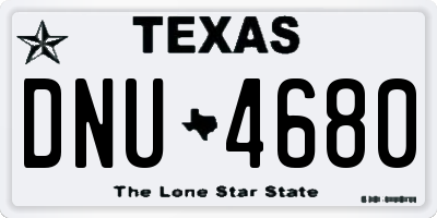 TX license plate DNU4680