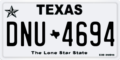 TX license plate DNU4694