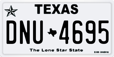 TX license plate DNU4695