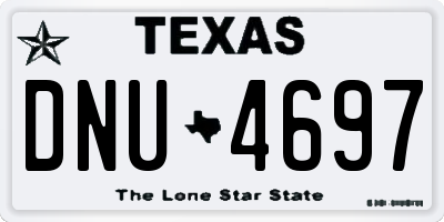 TX license plate DNU4697