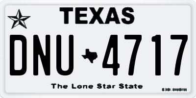 TX license plate DNU4717
