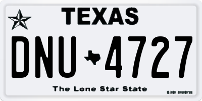 TX license plate DNU4727