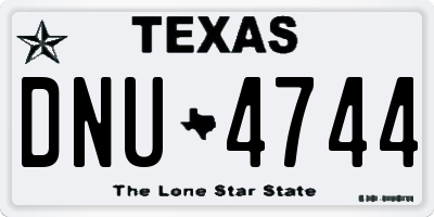 TX license plate DNU4744