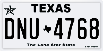 TX license plate DNU4768