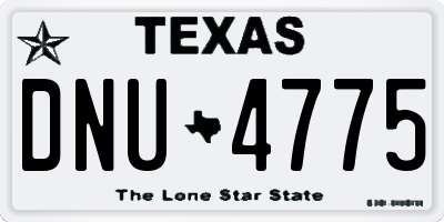 TX license plate DNU4775
