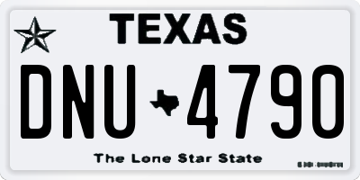 TX license plate DNU4790