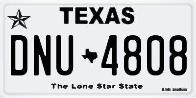 TX license plate DNU4808