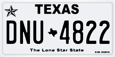 TX license plate DNU4822