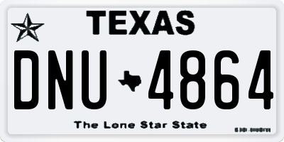 TX license plate DNU4864
