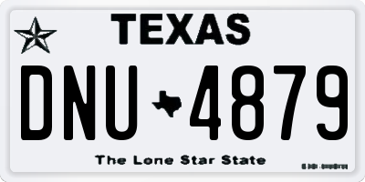 TX license plate DNU4879